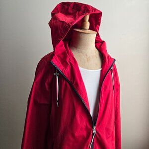 Tommy Hilfiger Hooded Windbreaker - Red - Women’s L